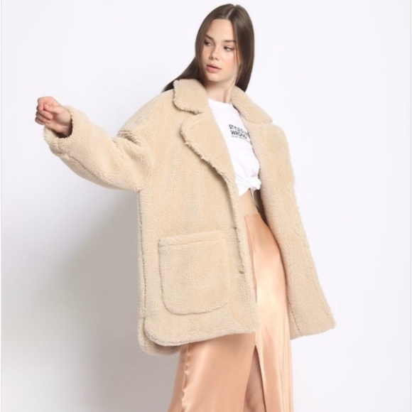（CLEARANCE）OVERSIZED TEDDY COAT - Picture 3 of 8